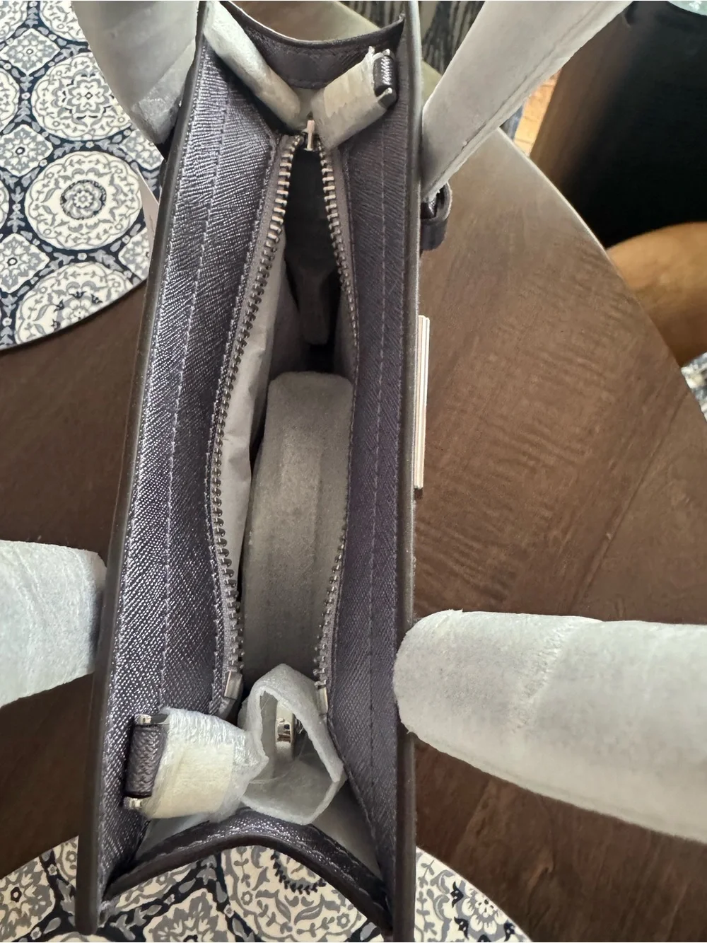 kate spade Silver Glitter Structured Mini Satchel